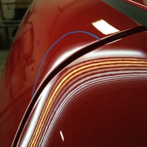 A photo of after a paintless dent repair